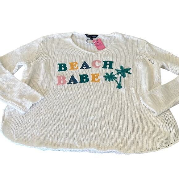 Simply Southern Beach Babe Sweater Size S/M Lightweight Knit Travel Slouchy - Picture 4 of 10